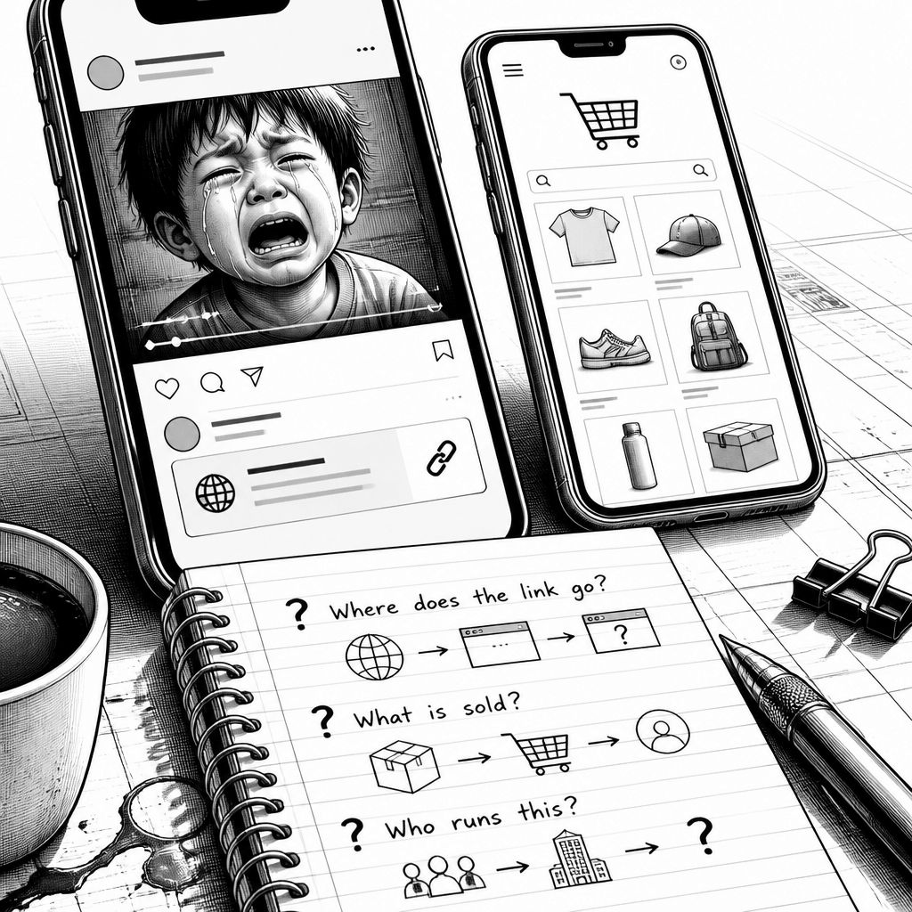 KI-Weinendes-Mädchen als Verkaufsmasche: So funktioniert Desinformation per Shop-Link KI-Weinendes-Mädchen als Verkaufsmasche: So funktioniert Desinformation per Shop-Link
