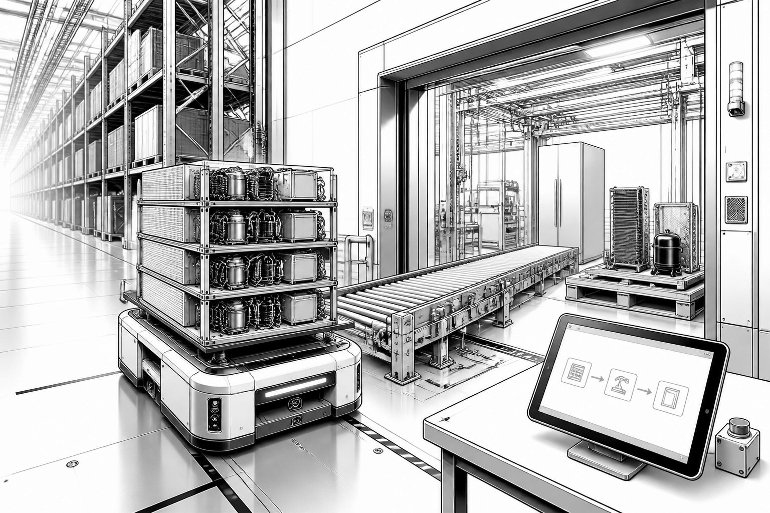 LG-Fabrik in Changwon: Intralogistik und Produktion für Kühlschränke im Smart Park LG-Fabrik in Changwon: Intralogistik und Produktion für Kühlschränke im Smart Park