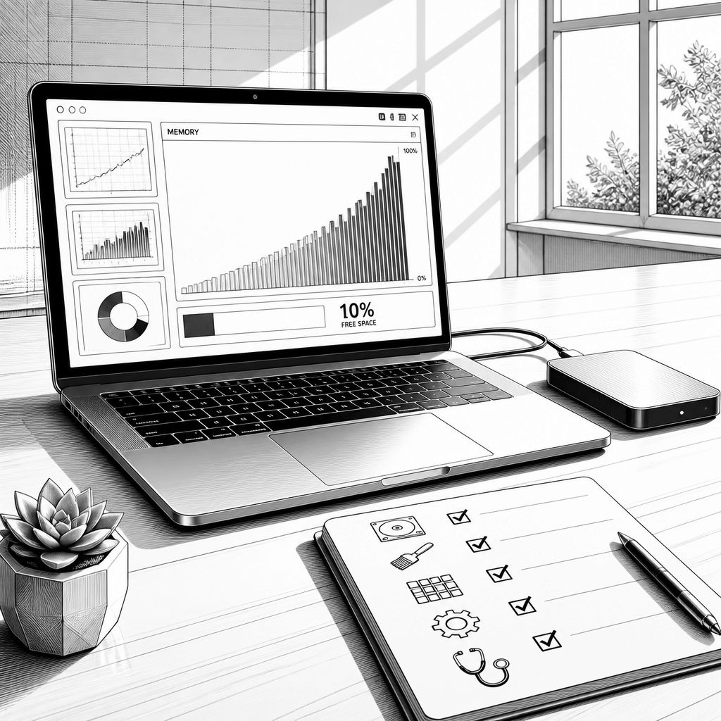 Mac-Wartung: 10 % freier Speicher, Autostart & Diagnose für flüssiges macOS Mac-Wartung: 10 % freier Speicher, Autostart & Diagnose für flüssiges macOS