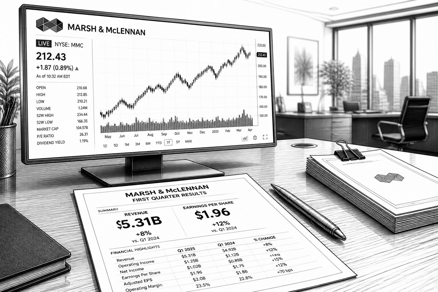 Marsh & McLennan meldet 6,86 Mrd. US-Dollar Umsatz – Aktie bei 176,25 Euro Marsh & McLennan meldet 6,86 Mrd. US-Dollar Umsatz – Aktie bei 176,25 Euro