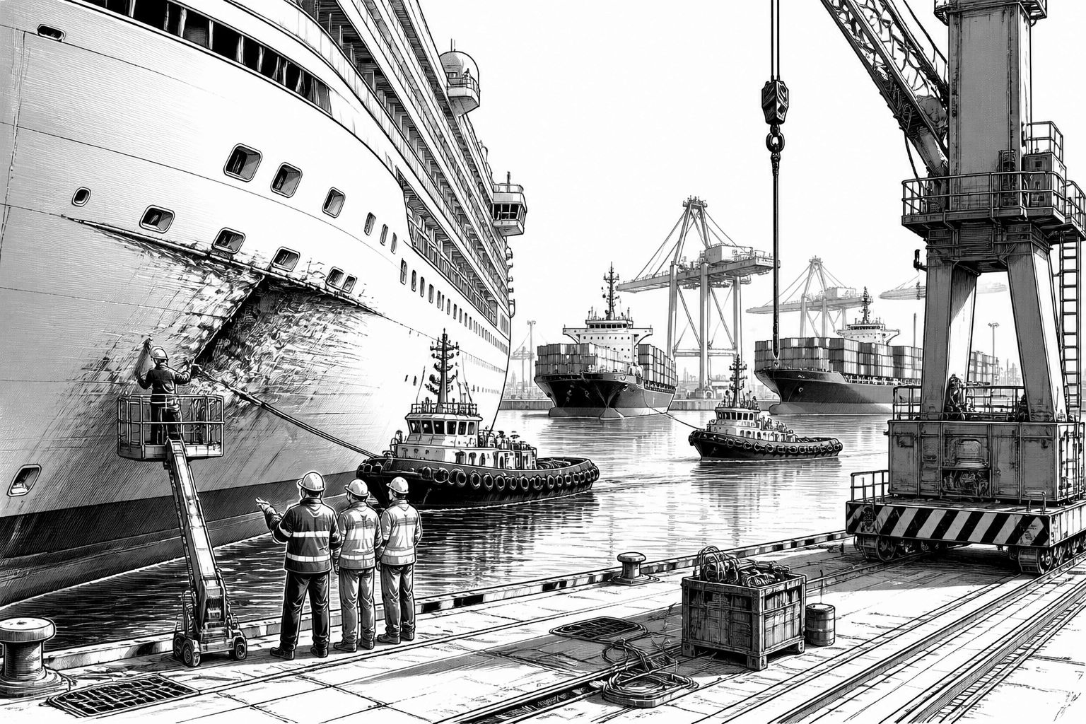 „Mein Schiff 3“ nach Unfall in Bremerhaven in der Werft „Mein Schiff 3“ nach Unfall in Bremerhaven in der Werft