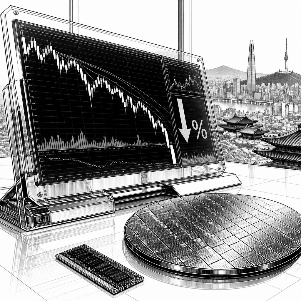 Speicher-Chip-Verkauf setzt sich fort: Südkorea-Aktien fallen um 6% Speicher-Chip-Verkauf setzt sich fort: Südkorea-Aktien fallen um 6%