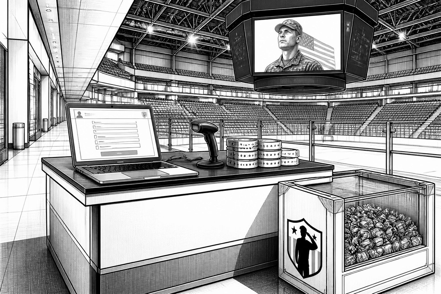 Digitale Ticket-Anmeldung und Charity-Mechanik bei der Military Appreciation Night Digitale Ticket-Anmeldung und Charity-Mechanik bei der Military Appreciation Night