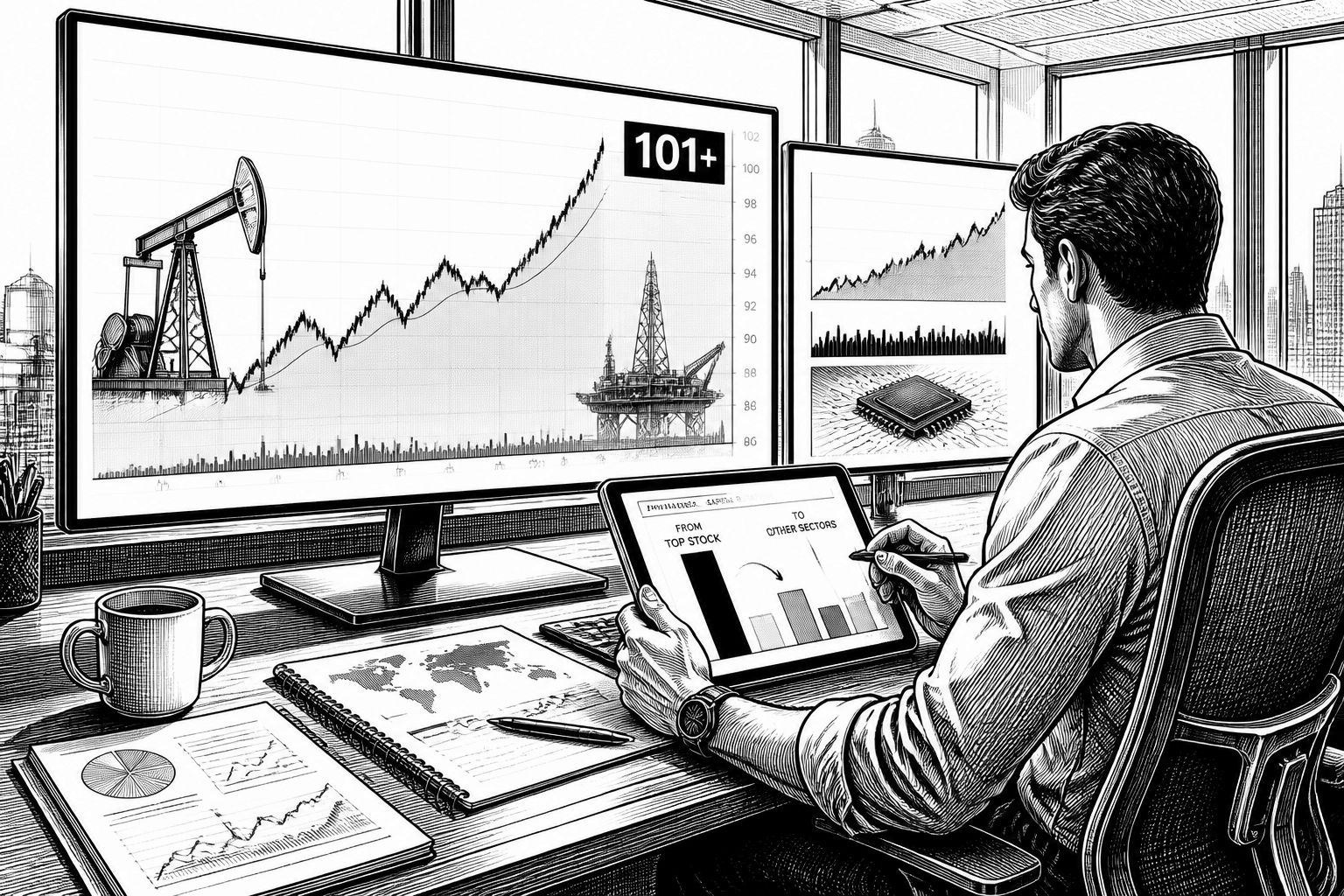 Öl knackt 101-Dollar-Marke und drückt Mega-Cap-Tech: Rotation setzt ein Öl knackt 101-Dollar-Marke und drückt Mega-Cap-Tech: Rotation setzt ein