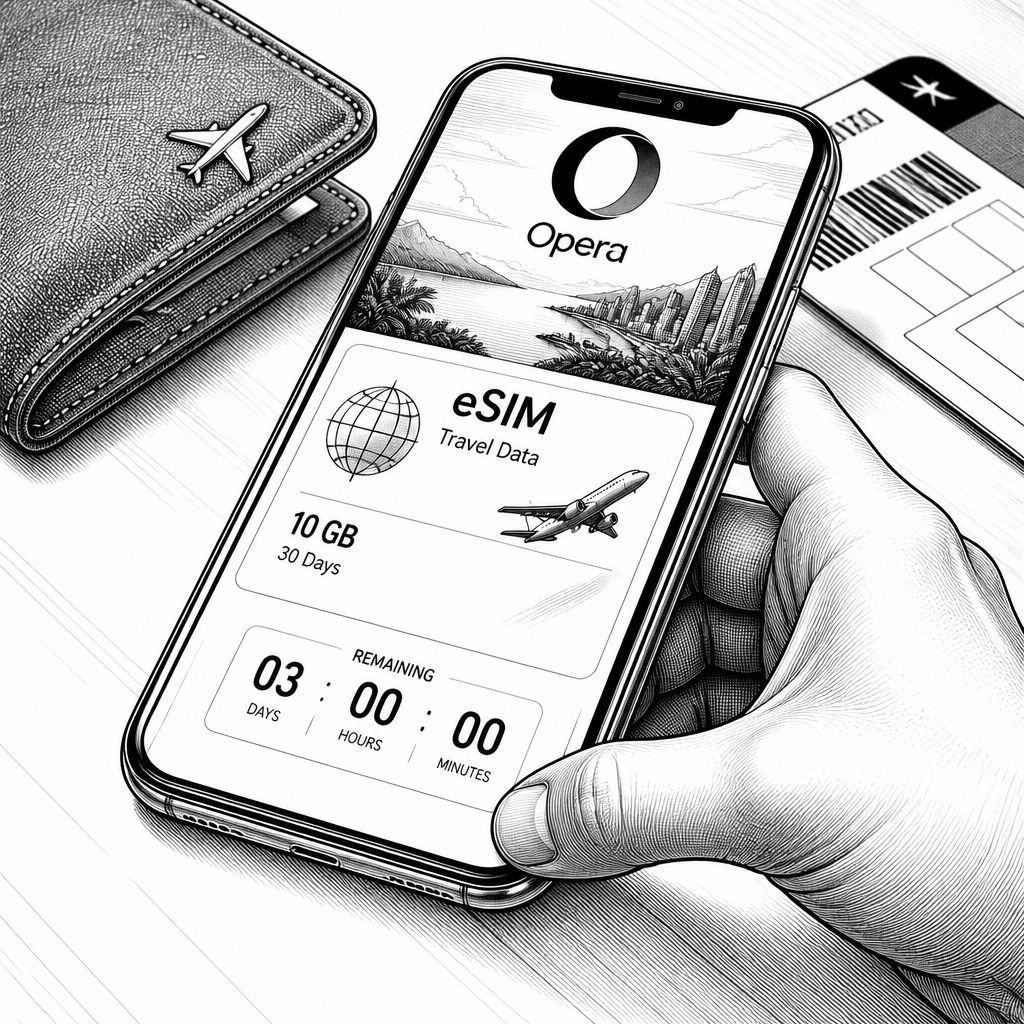 Opera integriert kostenlose eSIM ins Android-Browsing: 3 Tage Datenvolumen Opera integriert kostenlose eSIM ins Android-Browsing: 3 Tage Datenvolumen
