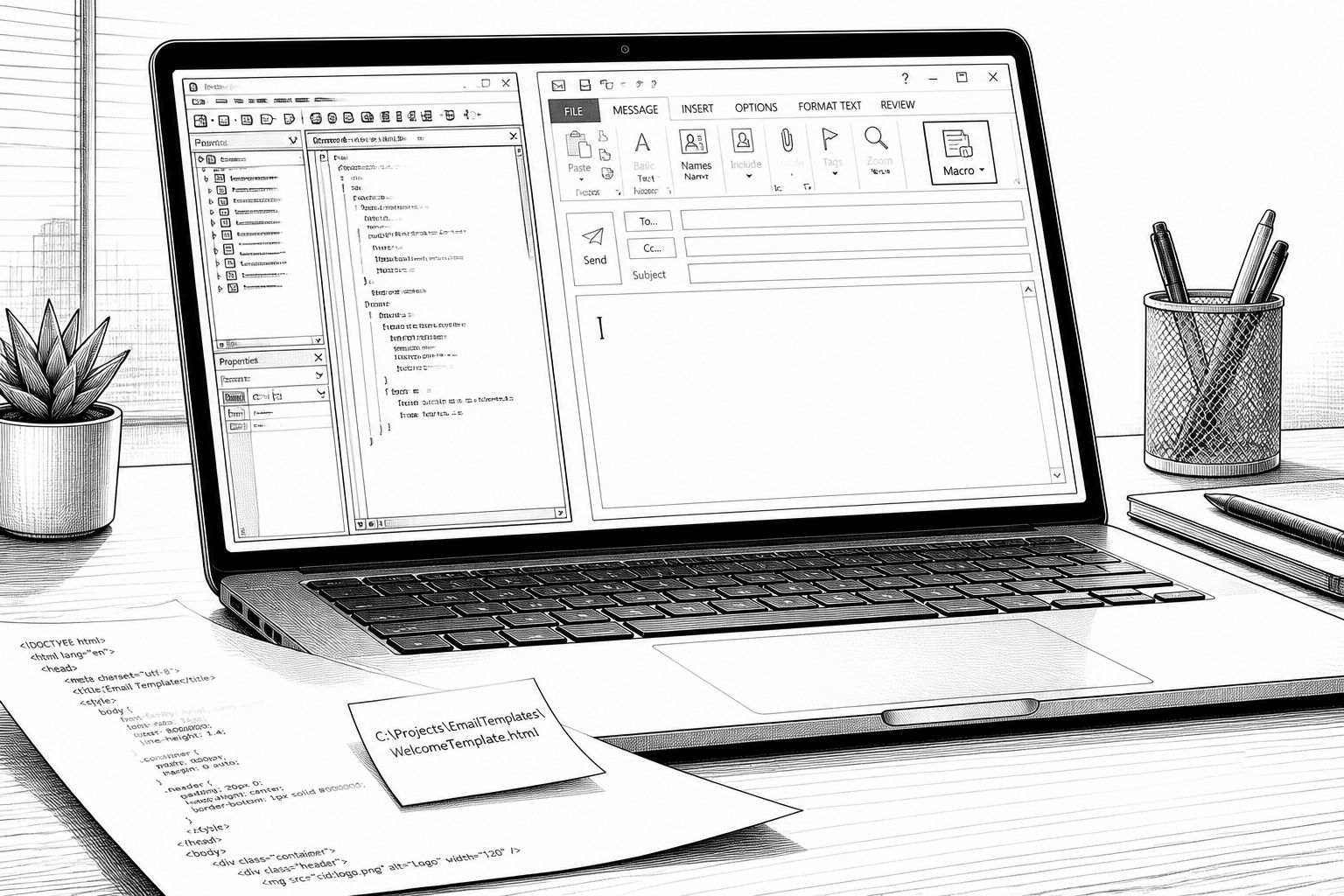 Outlook und VBA: HTML-Templates per Makro direkt in E-Mails einfügen Outlook und VBA: HTML-Templates per Makro direkt in E-Mails einfügen