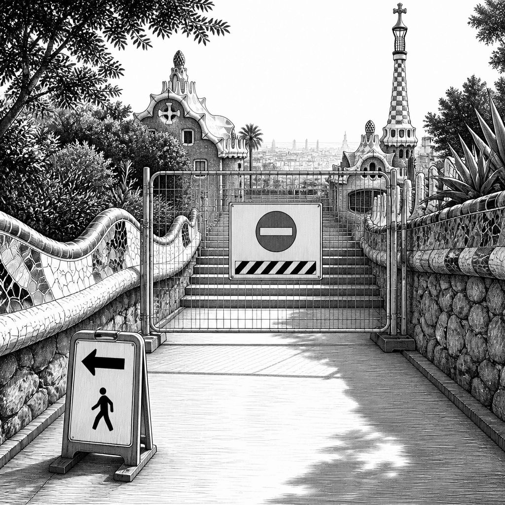 Park Güell sperrt Wege ab 5. Oktober: Umleitungen für Besucher Park Güell sperrt Wege ab 5. Oktober: Umleitungen für Besucher