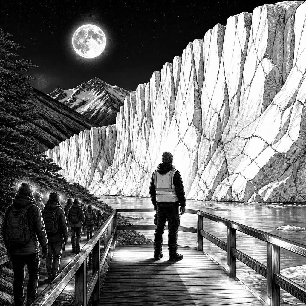 Nachtbesuche am Perito-Moreno-Gletscher ab Oktober 2026 unter Vollmond Nachtbesuche am Perito-Moreno-Gletscher ab Oktober 2026 unter Vollmond