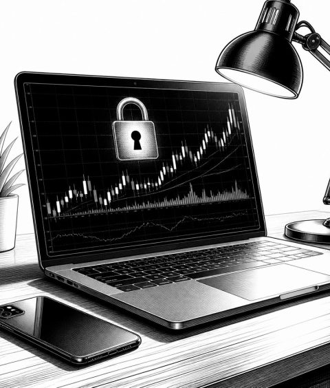 ai-privacy-coin-chart-laptop