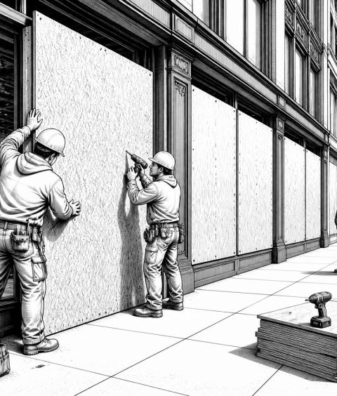 ai-retail-protest-window-security-berlin