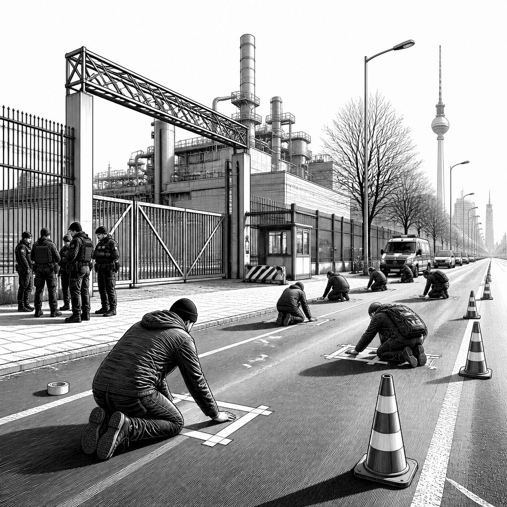 Proteste vor Rheinmetall in Berlin-Wedding: Demonstranten kleben sich am Morgen fest Proteste vor Rheinmetall in Berlin-Wedding: Demonstranten kleben sich am Morgen fest