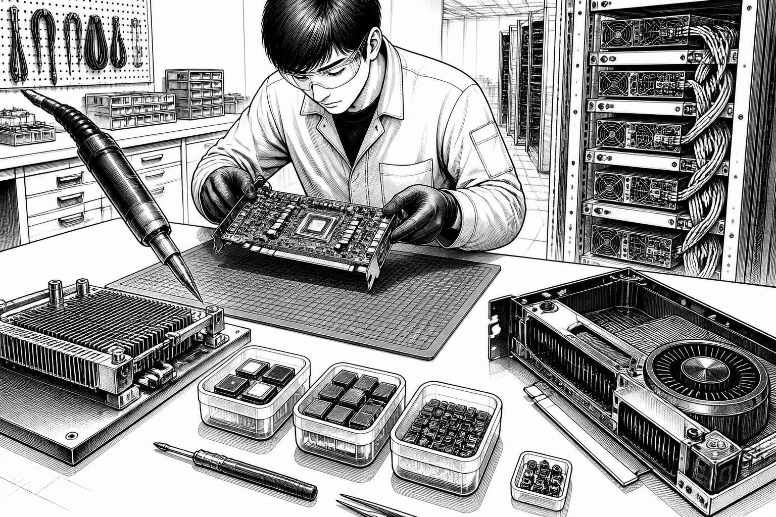 RTX 5090: Video zeigt Umbau-Ketten für KI-Server in China RTX 5090: Video zeigt Umbau-Ketten für KI-Server in China