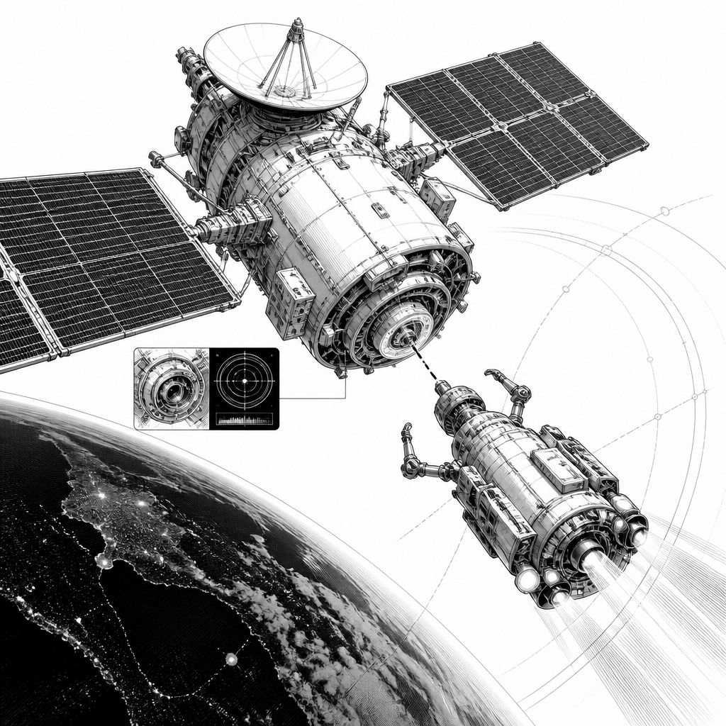 Space Force testet GEO-Betankung und Orbital-Towing für mehr Satelliten-Manövrierfähigkeit Space Force testet GEO-Betankung und Orbital-Towing für mehr Satelliten-Manövrierfähigkeit
