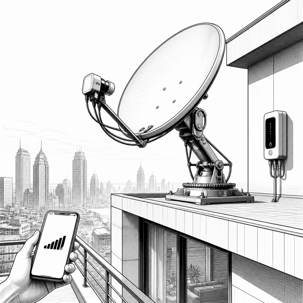 Starlink-Antenne auf dem Dach: SpaceX drängt in den Mobilfunk mit Low-Band-Frequenzen Starlink-Antenne auf dem Dach: SpaceX drängt in den Mobilfunk mit Low-Band-Frequenzen