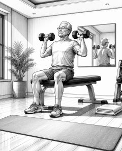 ai-strength-training-aging-elderly-dumbbell