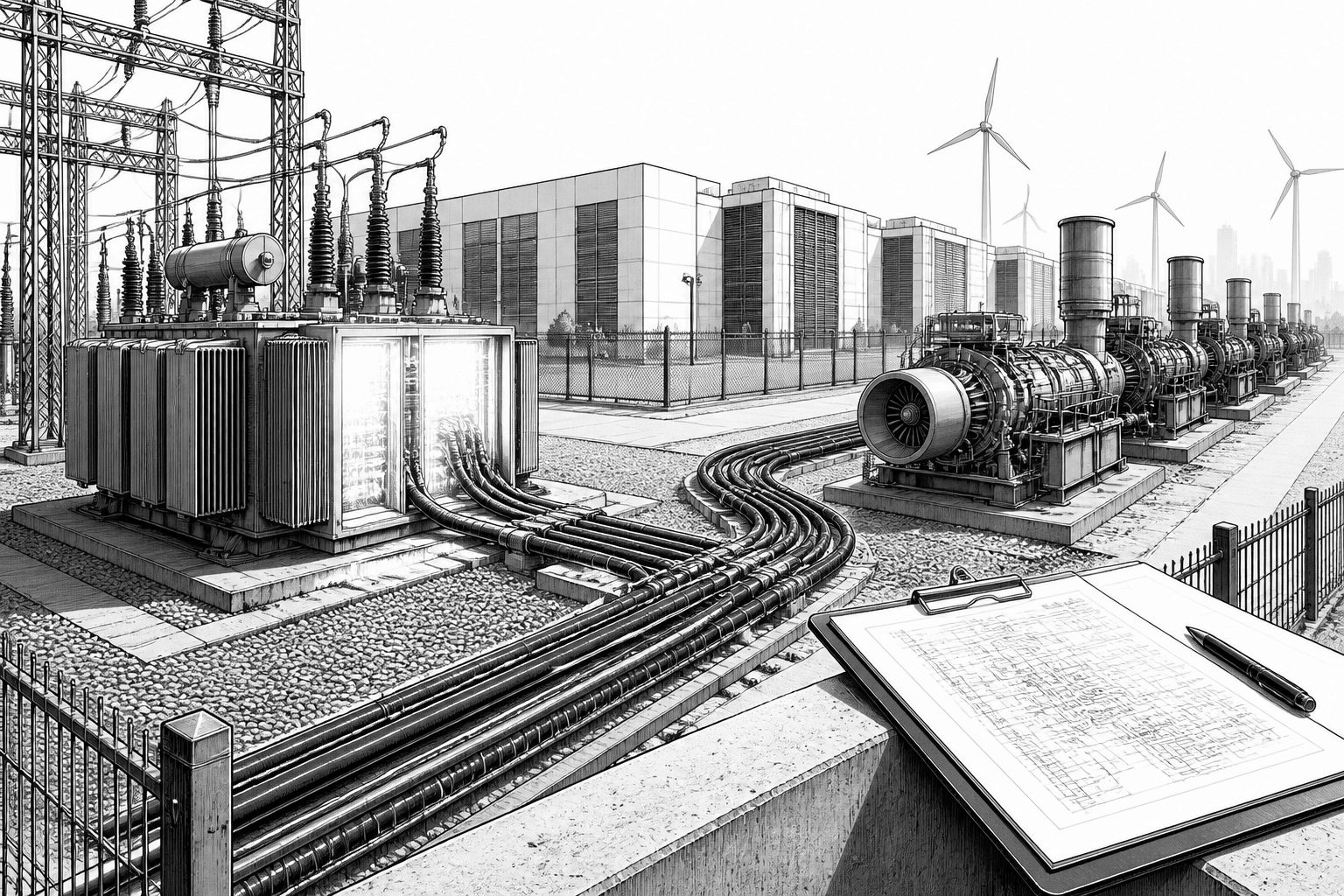 KI-Strom-Engpass in den USA: Rechenzentren treiben Gas, Brennstoffzellen und Wind KI-Strom-Engpass in den USA: Rechenzentren treiben Gas, Brennstoffzellen und Wind