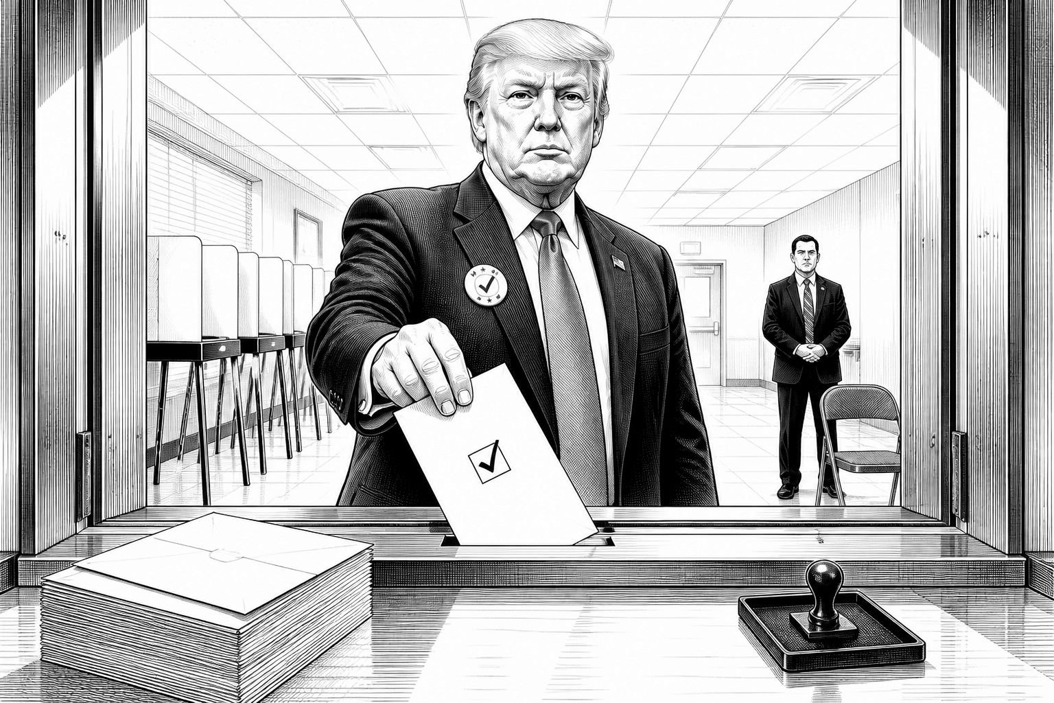 Trump gibt vorzeitig in West Palm Beach Stimme ab: Debatte um Briefwahlregeln Trump gibt vorzeitig in West Palm Beach Stimme ab: Debatte um Briefwahlregeln