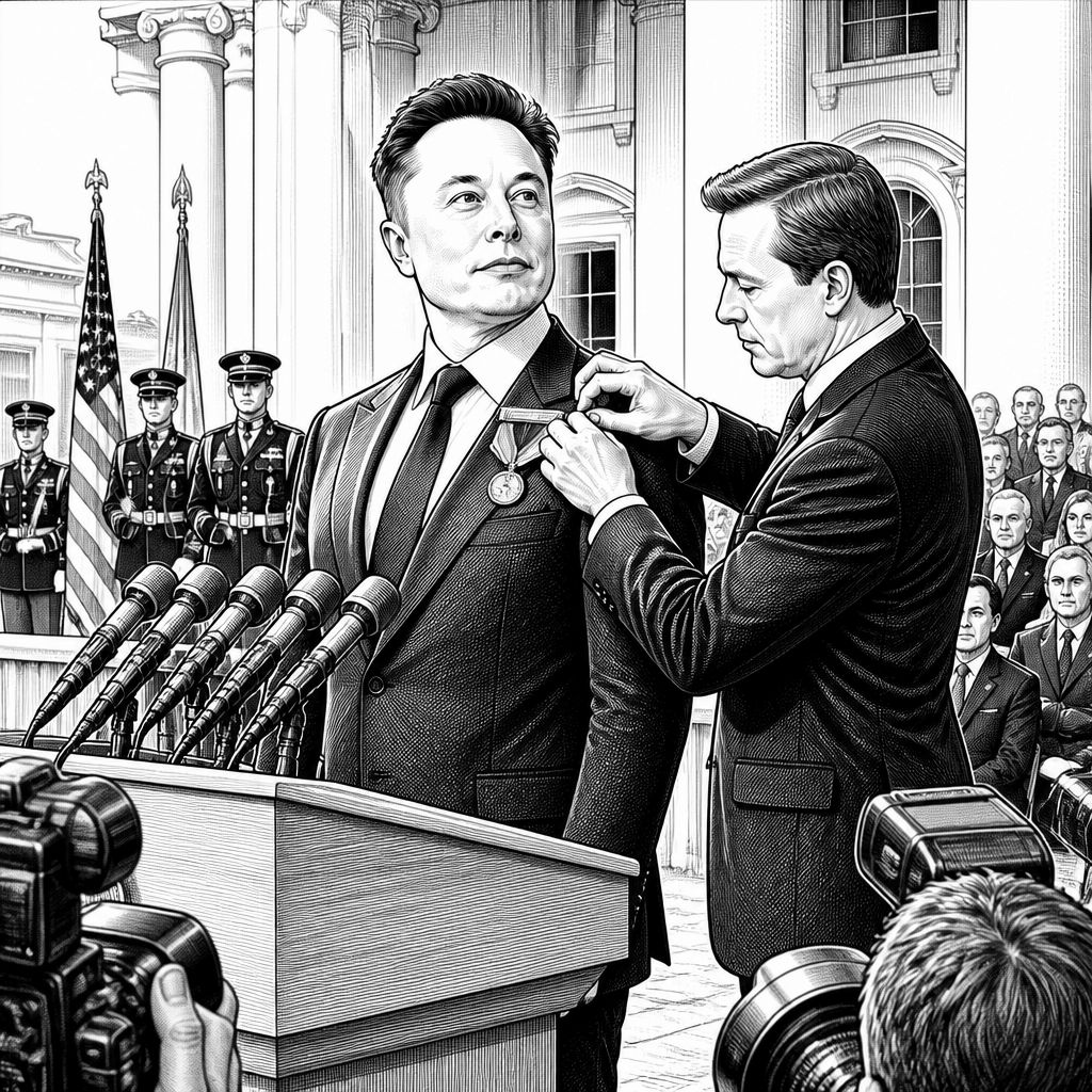 Trump verleiht Elon Musk die National Medal of Science Trump verleiht Elon Musk die National Medal of Science