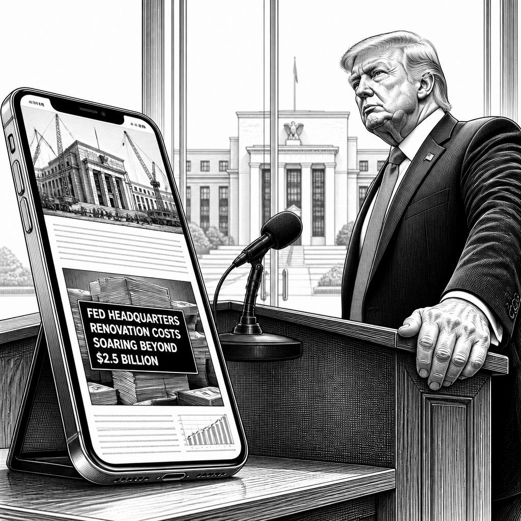 Trump fordert Rücktritt von Powell wegen Sanierung der Fed-Zentrale Trump fordert Rücktritt von Powell wegen Sanierung der Fed-Zentrale
