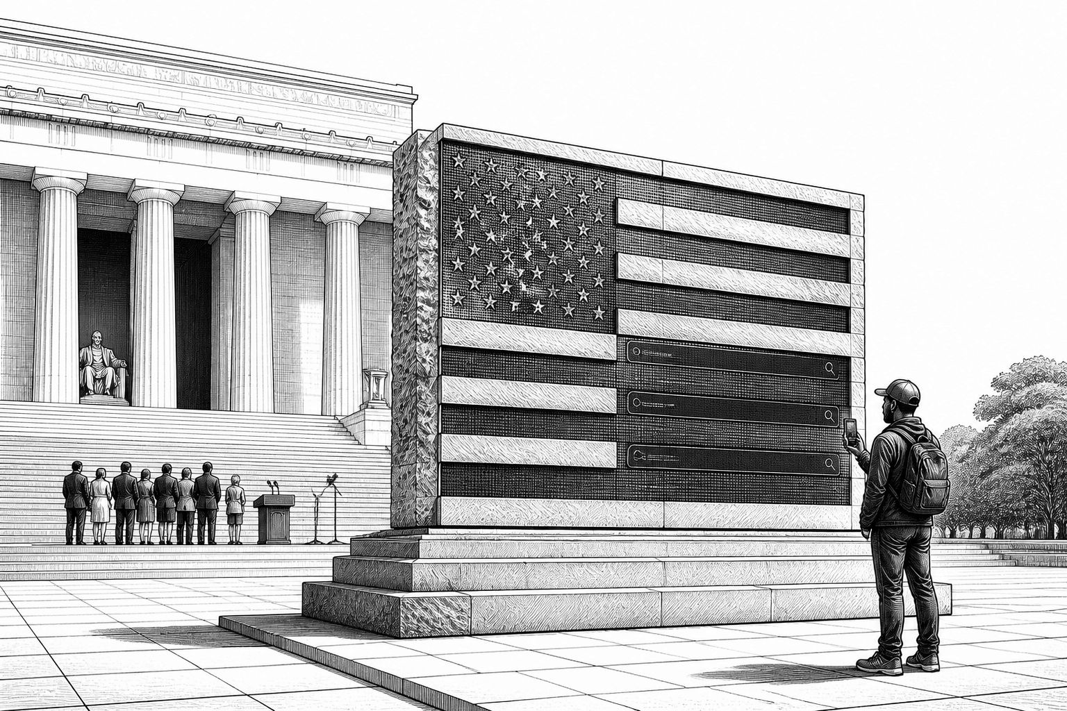 USAA hält das Militärdenkmal am Lincoln Memorial bis zum Veterans Day bereit USAA hält das Militärdenkmal am Lincoln Memorial bis zum Veterans Day bereit