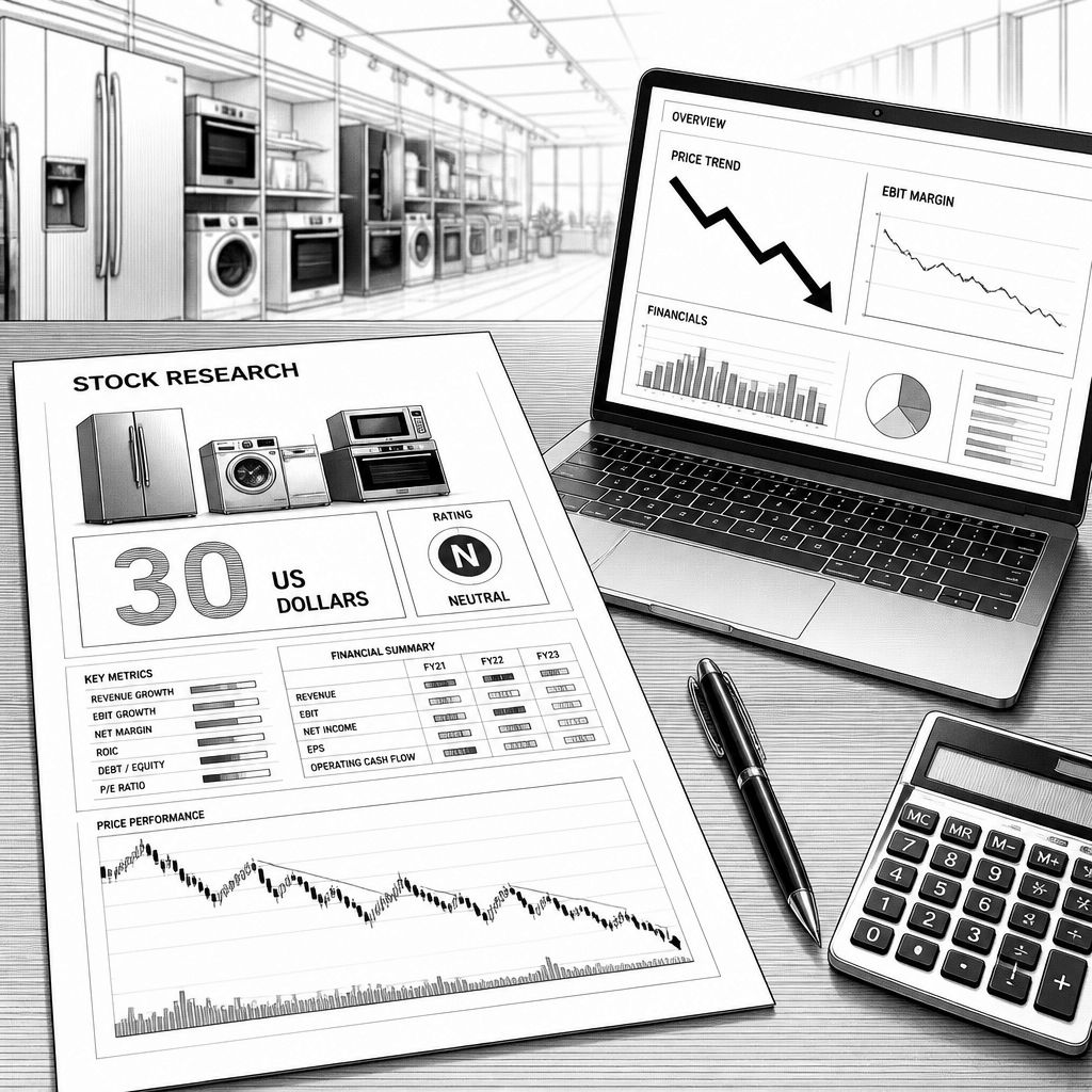 Whirlpool: Wells Fargo senkt Kursziel auf 30 US-Dollar, Neutral bleibt Whirlpool: Wells Fargo senkt Kursziel auf 30 US-Dollar, Neutral bleibt
