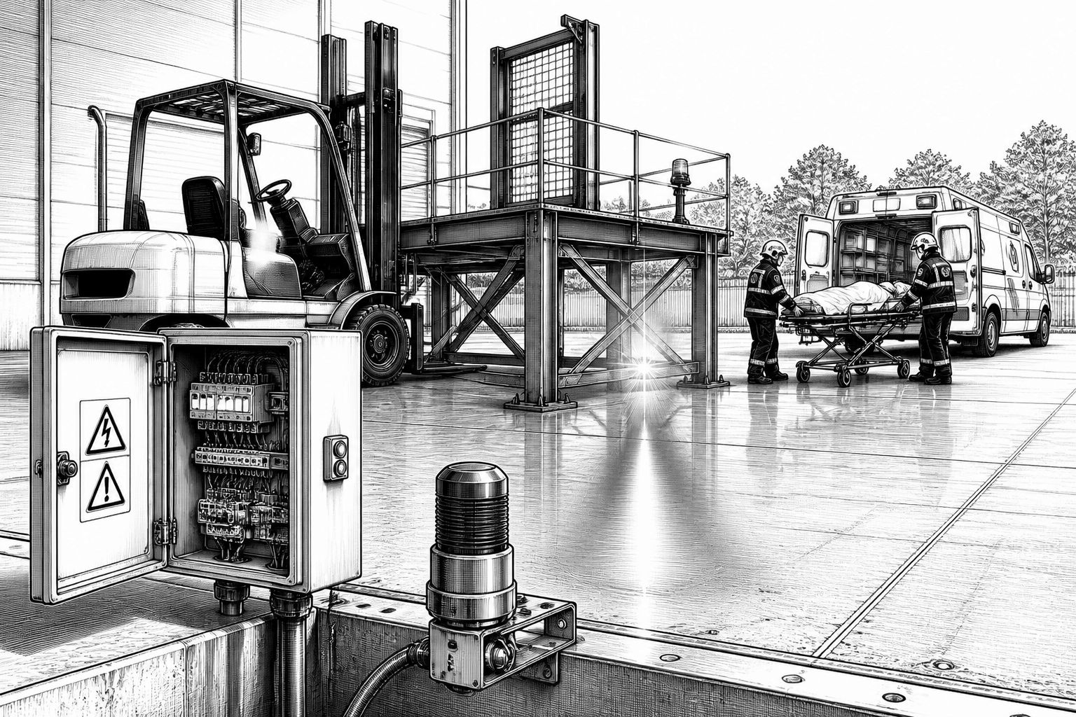 Arbeitsunfall in Ansbach: 49-Jähriger zwischen Stapler und Rahmen eingeklemmt Arbeitsunfall in Ansbach: 49-Jähriger zwischen Stapler und Rahmen eingeklemmt