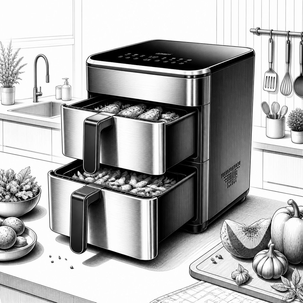 Aldi Airfryer mit zwei übereinanderliegenden Kammern ab 79,99 Euro: Vergleich mit Arendo bei Otto Aldi Airfryer mit zwei übereinanderliegenden Kammern ab 79,99 Euro: Vergleich mit Arendo bei Otto