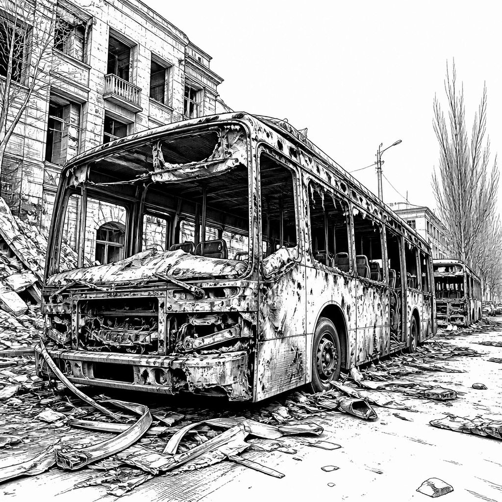Angriff auf Busse in Kramatorsk: Mindestens 30 Tote, 18 Verletzte Angriff auf Busse in Kramatorsk: Mindestens 30 Tote, 18 Verletzte