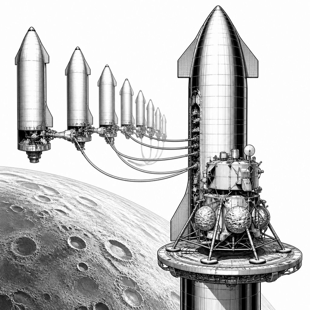 Artemis: Wie viele Starship-Starts braucht ein Mond-Lander? Sicherheitsrat streitet Artemis: Wie viele Starship-Starts braucht ein Mond-Lander? Sicherheitsrat streitet