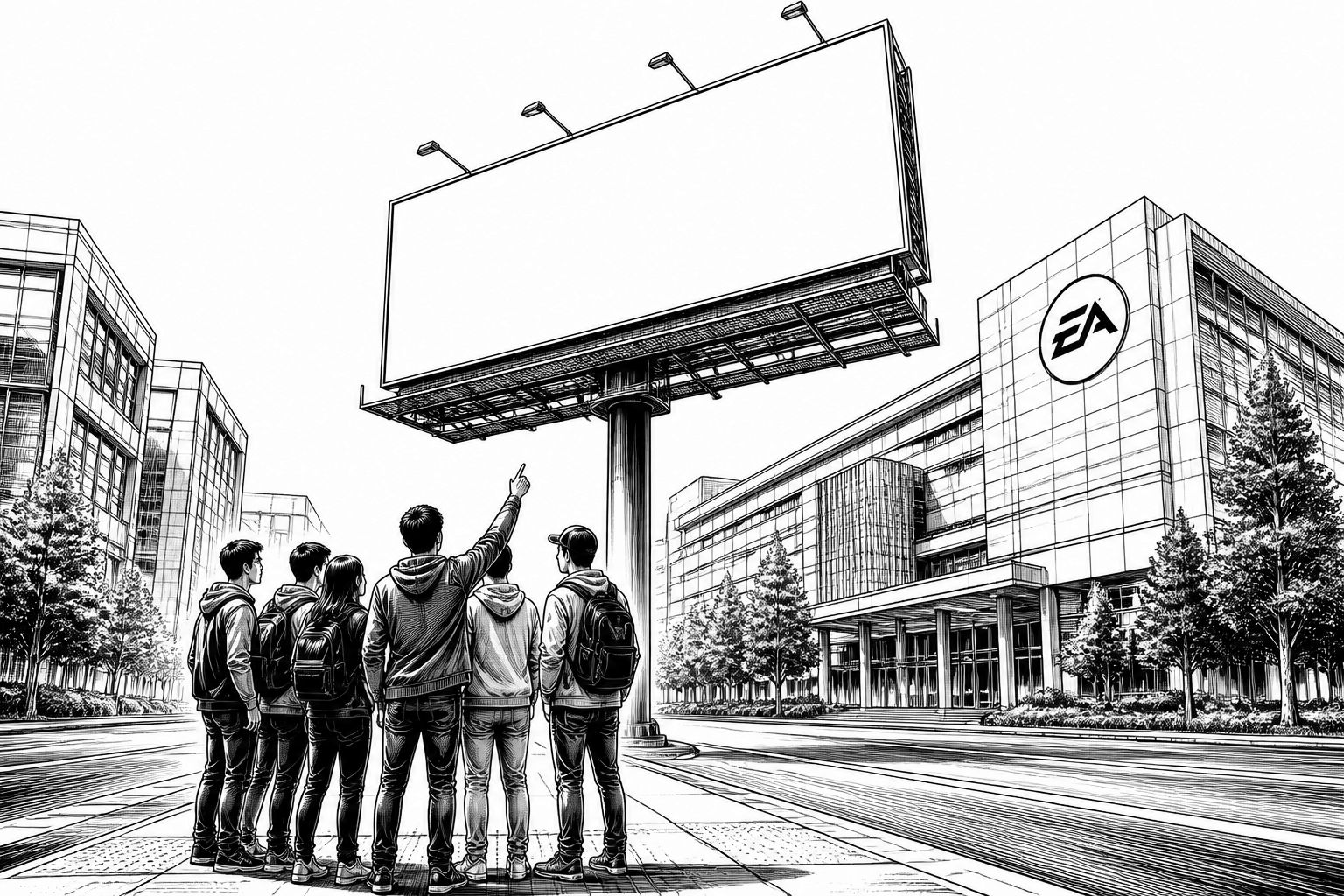 Fans finanzieren mit Crowdfunding Billboards vor EA-Standorten und den Game Awards Fans finanzieren mit Crowdfunding Billboards vor EA-Standorten und den Game Awards