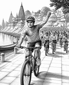 fit-india-sundays-on-cycle-varanasi-1000-teilnehmende