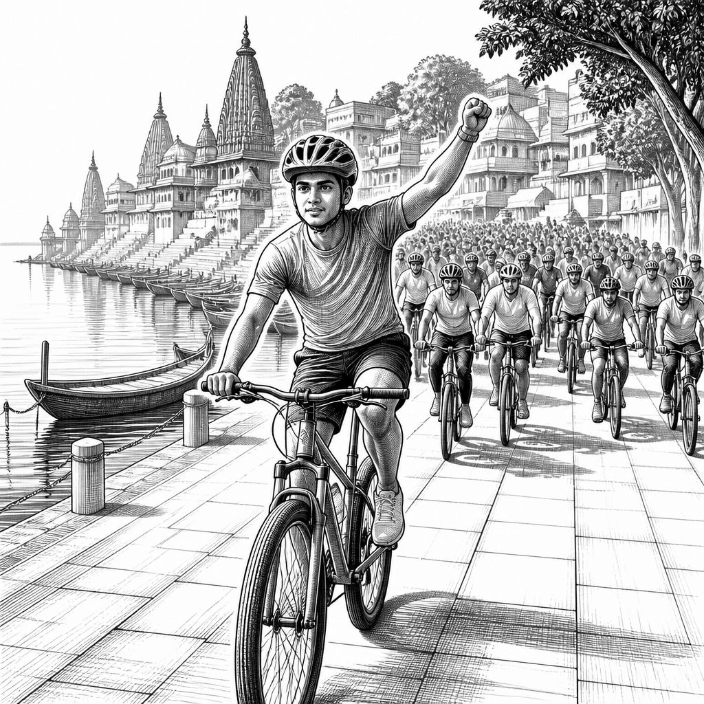 Fit India Sundays on Cycle in Varanasi: 1.000+ Teilnehmende für drogenfreie Jugend Fit India Sundays on Cycle in Varanasi: 1.000+ Teilnehmende für drogenfreie Jugend
