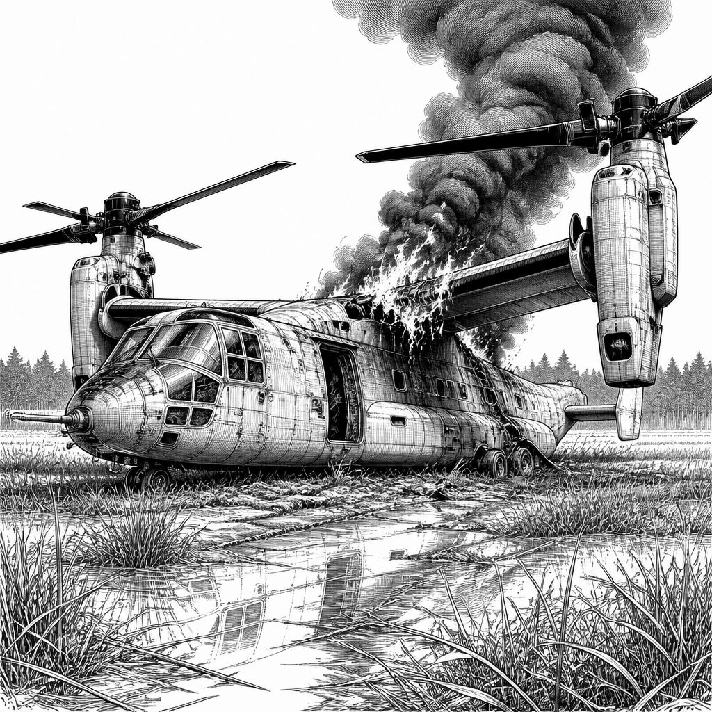 MV-22B Osprey: Feuer im Tiefflug-Training bei Bladen County MV-22B Osprey: Feuer im Tiefflug-Training bei Bladen County
