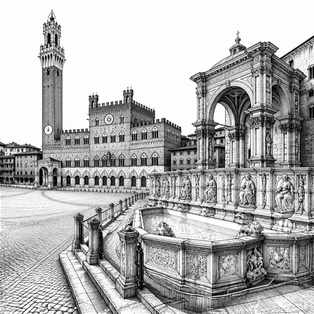 Siena: Piazza del Campo wird am 10. Oktober 2026 gelb angestrahlt Siena: Piazza del Campo wird am 10. Oktober 2026 gelb angestrahlt