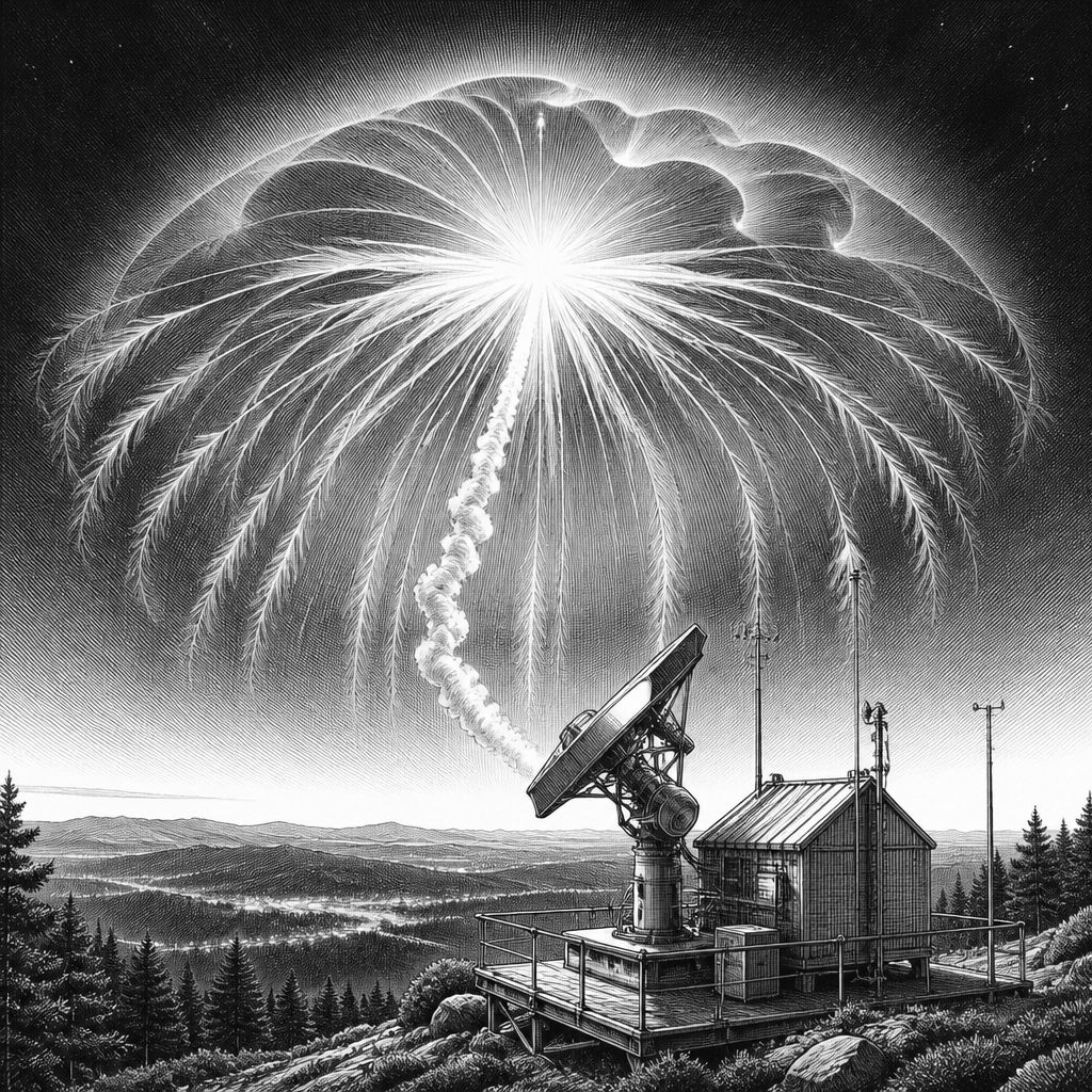 „Space Jellyfish“ über Georgia: Wie Raketen-Abgase wie ein leuchtender Seeigel aussehen „Space Jellyfish“ über Georgia: Wie Raketen-Abgase wie ein leuchtender Seeigel aussehen
