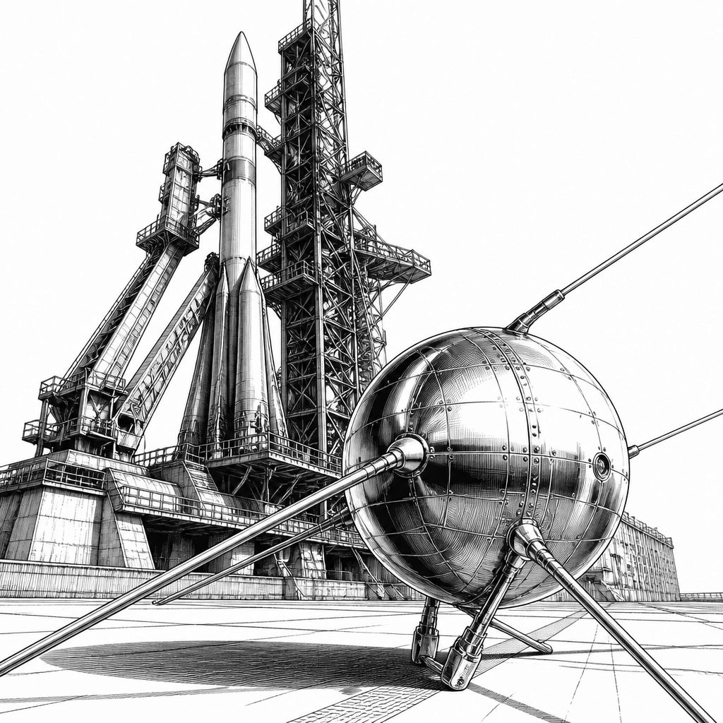 Sputnik 1 am 4. Oktober 1957: Start der Raumfahrt-Era und Sputnik-Krise Sputnik 1 am 4. Oktober 1957: Start der Raumfahrt-Era und Sputnik-Krise