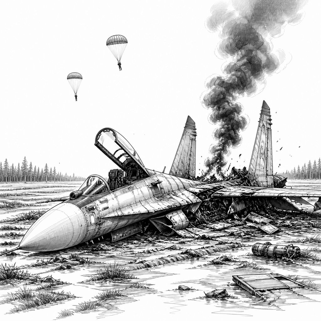 Su-30-Absturz in Kaliningrad: Besatzung katapultiert, Ursache offen Su-30-Absturz in Kaliningrad: Besatzung katapultiert, Ursache offen