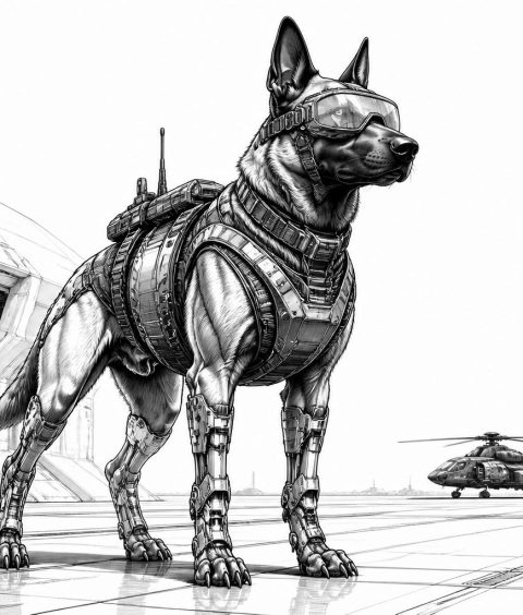 warhound-genetisch-veraenderte-militaerhunde-ausruestung