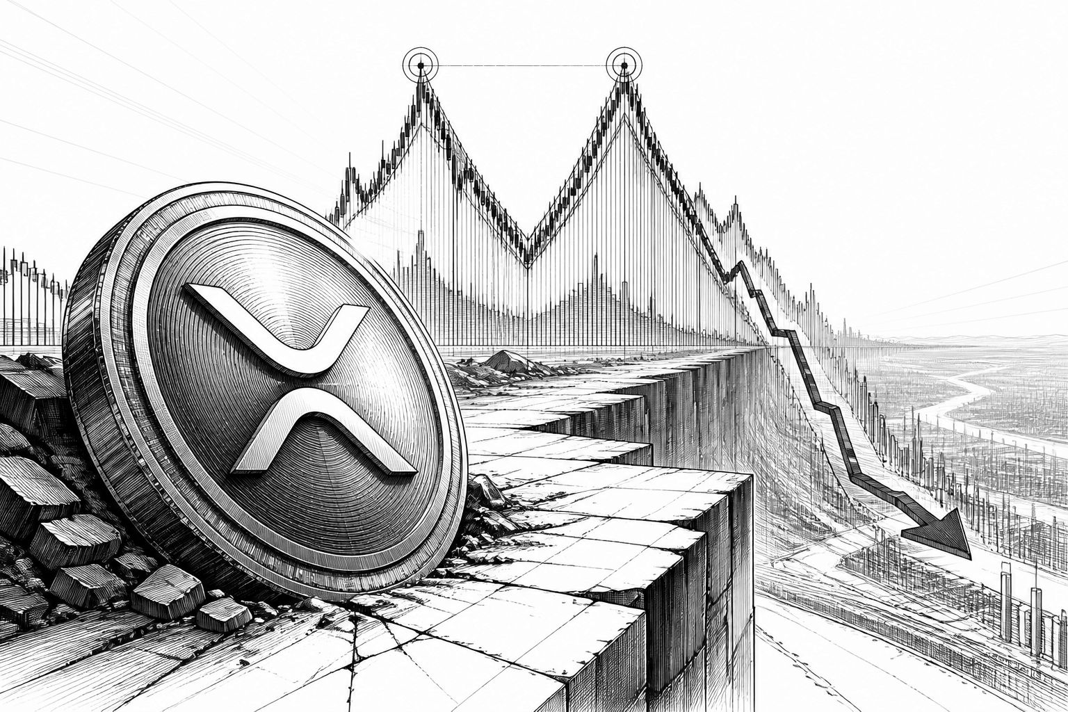 XRP unter Druck trotz ETF-Zuflüssen und RLUSD-Wachstum: Chart zeigt Double-Top XRP unter Druck trotz ETF-Zuflüssen und RLUSD-Wachstum: Chart zeigt Double-Top